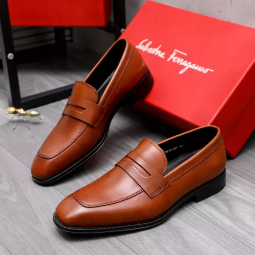 Cheap Salvatore Ferragamo Leather Shoes For Men #1293114, $$85.00 USD On Salvatore Ferragamo Leather Shoes