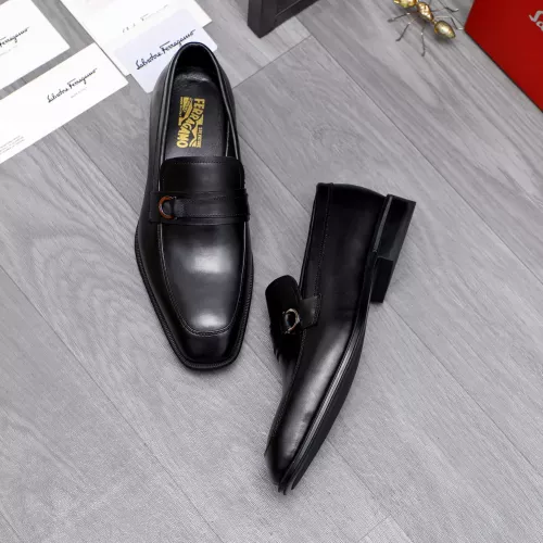 Replica Salvatore Ferragamo Leather Shoes For Men #1293126 $85.00 USD for Wholesale