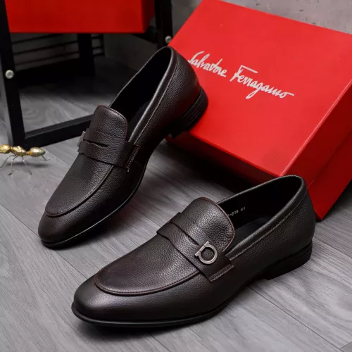 Cheap Salvatore Ferragamo Leather Shoes For Men #1293129, $$85.00 USD On Salvatore Ferragamo Leather Shoes