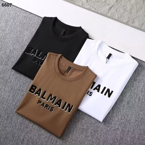 Replica Balmain T-Shirts Short Sleeved For Men #1293336 $32.00 USD for Wholesale