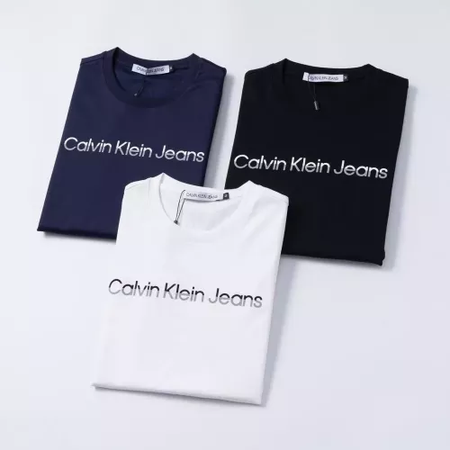 Replica Calvin Klein CK T-Shirts Short Sleeved For Men #1293373 $38.00 USD for Wholesale