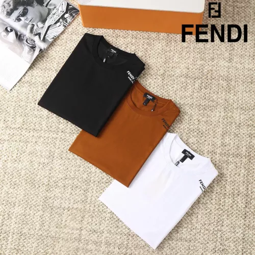 Replica Fendi T-Shirts Short Sleeved For Men #1293444 $38.00 USD for Wholesale