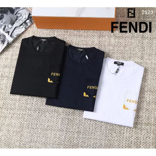 Replica Fendi T-Shirts Short Sleeved For Men #1293451 $38.00 USD for Wholesale