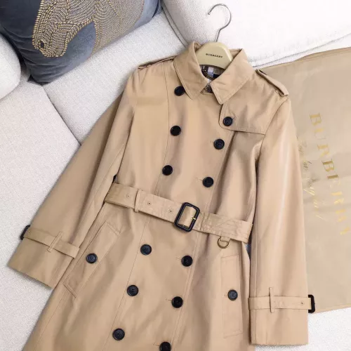 Replica Burberry Trench Coat Long Sleeved For Women #1295307 $185.00 USD for Wholesale