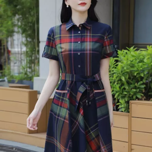 Replica Burberry Dresses Short Sleeved For Women #1295319 $96.00 USD for Wholesale