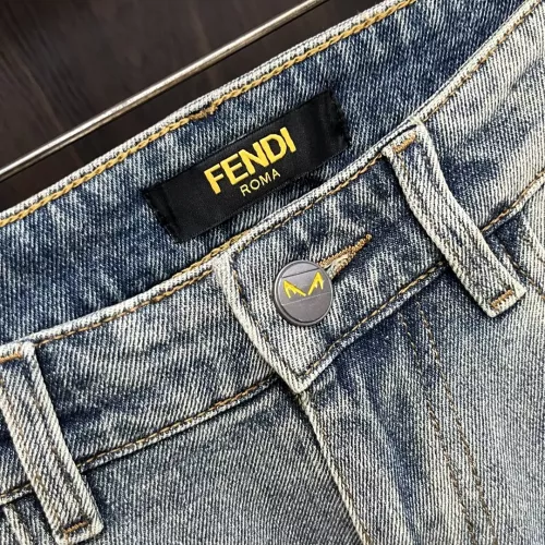 Replica Fendi Jeans For Men #1295405 $76.00 USD for Wholesale