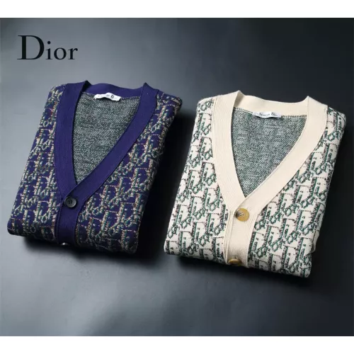 Replica Christian Dior Sweaters Long Sleeved For Men #1297221 $60.00 USD for Wholesale