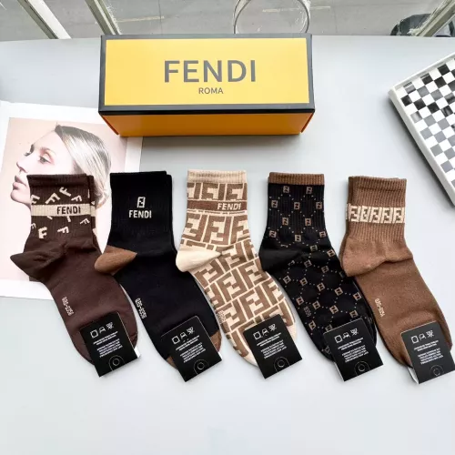 Replica Fendi Socks #1300596 $25.00 USD for Wholesale