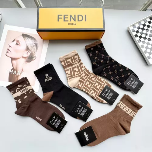 Replica Fendi Socks #1300596 $25.00 USD for Wholesale