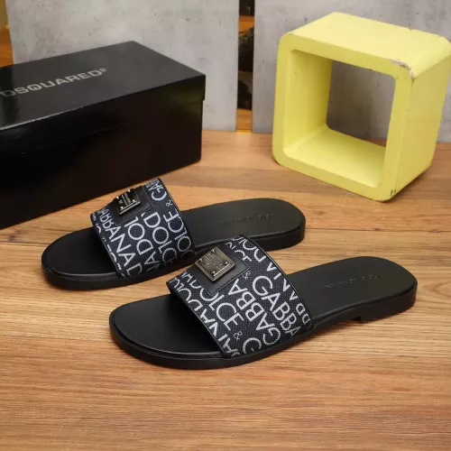 Replica Dolce & Gabbana D&G Slippers For Men #1302877 $60.00 USD for Wholesale