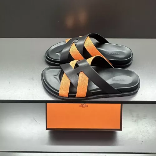 Replica Hermes Slippers For Men #1303323 $60.00 USD for Wholesale
