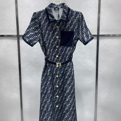 Cheap Fendi Dresses Short Sleeved For Women #1303802, $$96.00 USD On Fendi Dresses