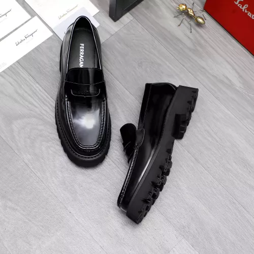 Replica Salvatore Ferragamo Leather Shoes For Men #1318450 $88.00 USD for Wholesale