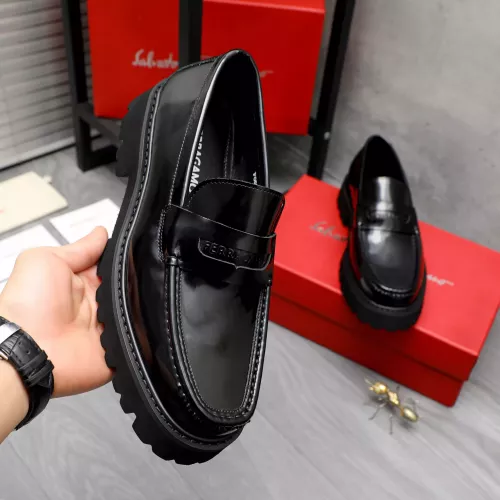 Replica Salvatore Ferragamo Leather Shoes For Men #1318450 $88.00 USD for Wholesale
