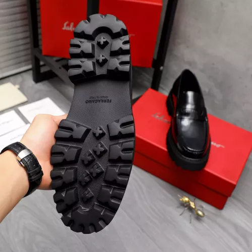Replica Salvatore Ferragamo Leather Shoes For Men #1318450 $88.00 USD for Wholesale