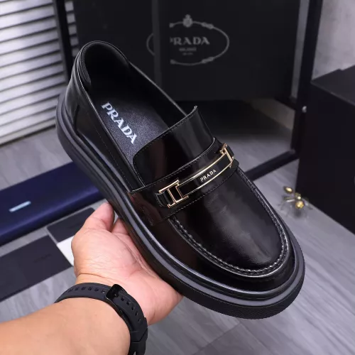 Replica Prada Leather Shoes For Men #1318462 $96.00 USD for Wholesale