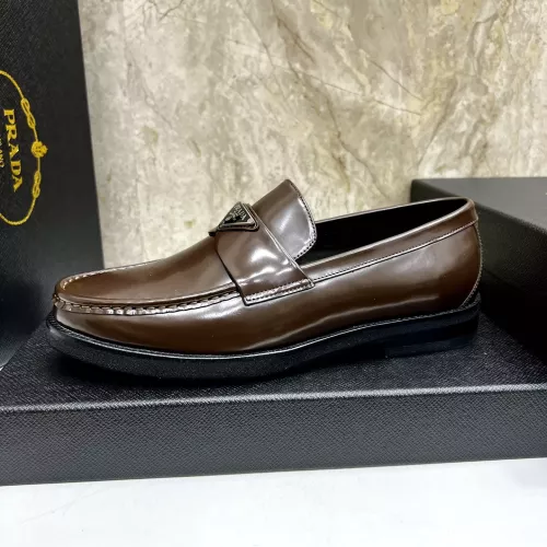Replica Prada Leather Shoes For Men #1319323 $155.00 USD for Wholesale