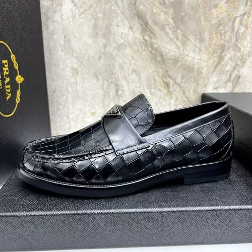 Replica Prada Leather Shoes For Men #1319330 $155.00 USD for Wholesale