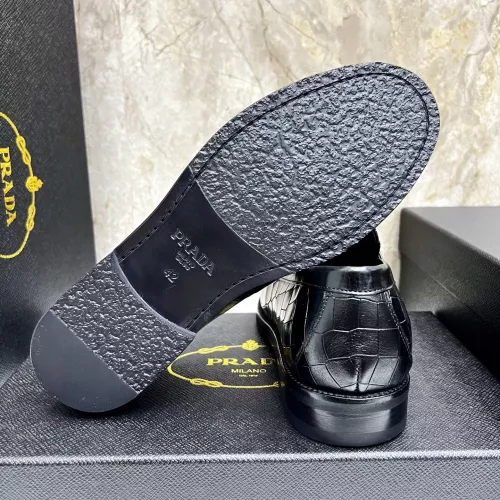 Replica Prada Leather Shoes For Men #1319330 $155.00 USD for Wholesale