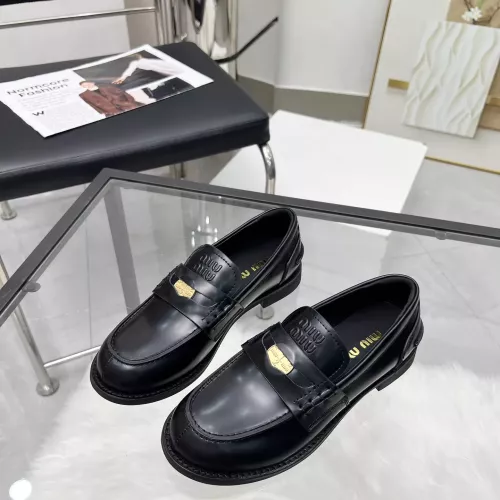 Cheap MIU MIU Leather Shoes For Women #1320184, $$102.00 USD On MIU MIU Leather Shoes