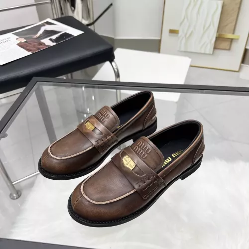 Cheap MIU MIU Leather Shoes For Women #1320185, $$102.00 USD On MIU MIU Leather Shoes