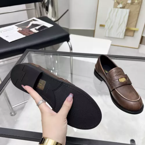 Replica MIU MIU Leather Shoes For Women #1320185 $102.00 USD for Wholesale