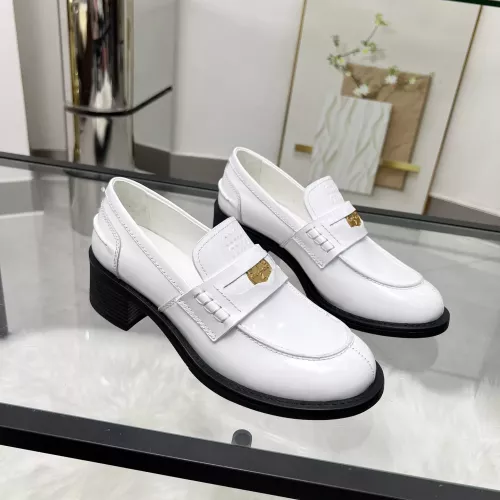 Replica MIU MIU Leather Shoes For Women #1320186 $102.00 USD for Wholesale