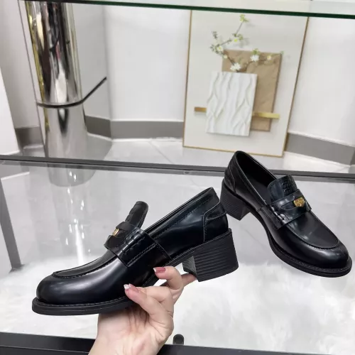 Replica MIU MIU Leather Shoes For Women #1320187 $102.00 USD for Wholesale