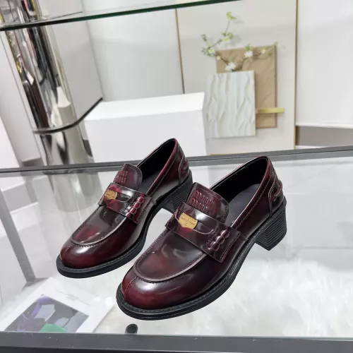 Cheap MIU MIU Leather Shoes For Women #1320189, $$102.00 USD On MIU MIU Leather Shoes