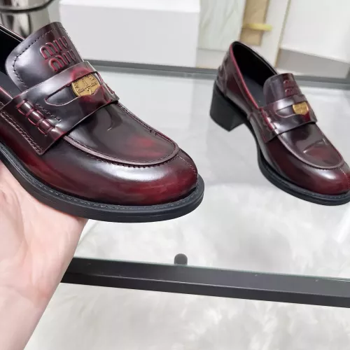 Replica MIU MIU Leather Shoes For Women #1320189 $102.00 USD for Wholesale