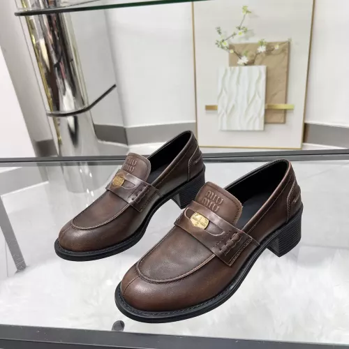 Cheap MIU MIU Leather Shoes For Women #1320190, $$102.00 USD On MIU MIU Leather Shoes