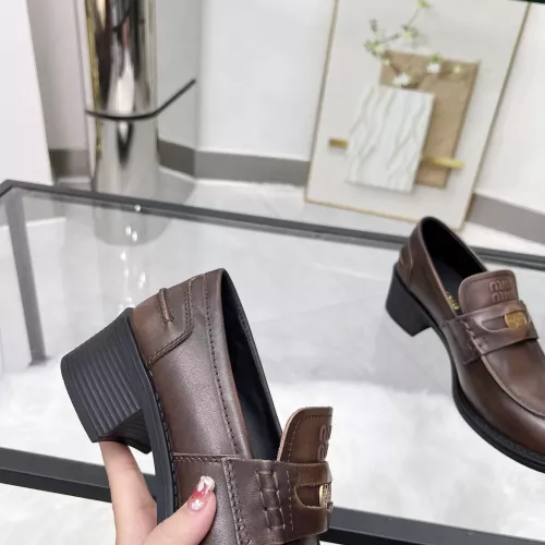 Replica MIU MIU Leather Shoes For Women #1320190 $102.00 USD for Wholesale