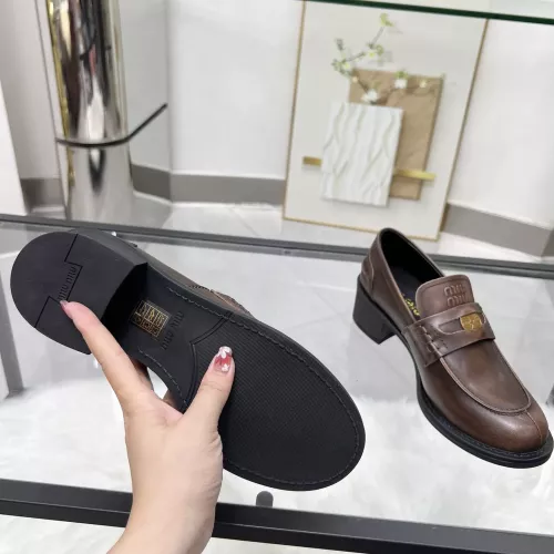 Replica MIU MIU Leather Shoes For Women #1320190 $102.00 USD for Wholesale