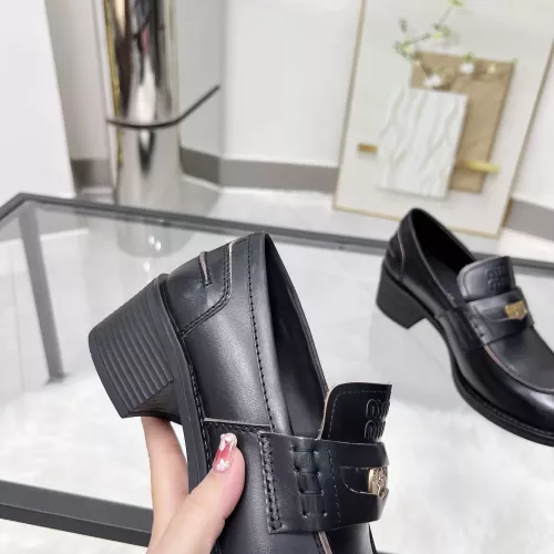 Replica MIU MIU Leather Shoes For Women #1320191 $102.00 USD for Wholesale