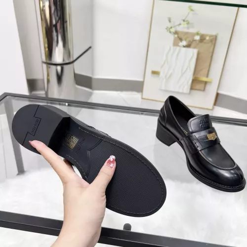 Replica MIU MIU Leather Shoes For Women #1320191 $102.00 USD for Wholesale