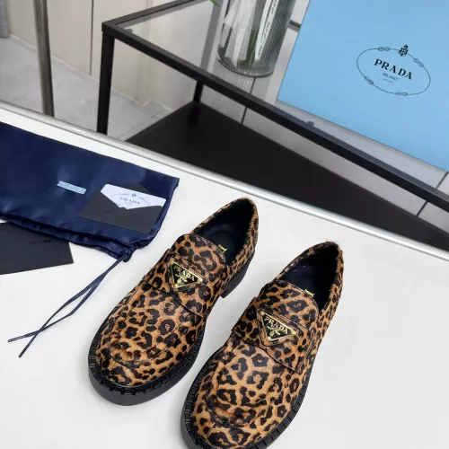 Replica Prada Leather Shoes For Women #1320346 $102.00 USD for Wholesale