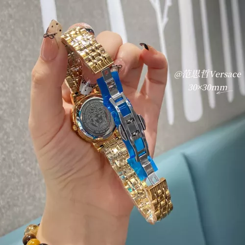 Replica Versace Watches In Gold #1327574 $29.00 USD for Wholesale
