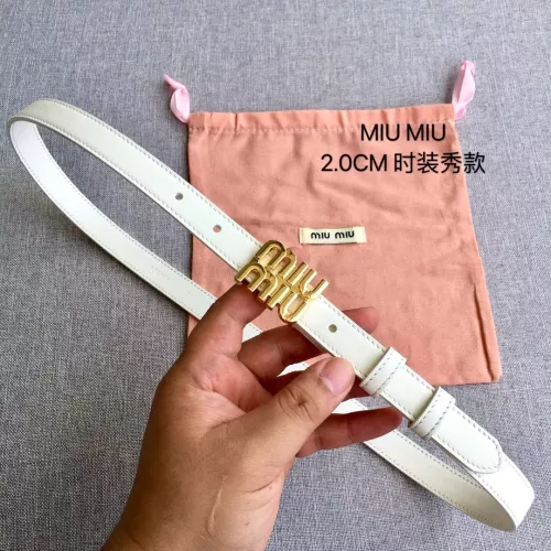 Cheap MIU MIU AAA Quality Belts In 2.0cm For Women #1328556, $$52.00 USD On MIU MIU AAA Quality Belts