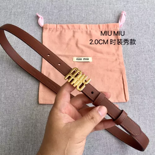 Cheap MIU MIU AAA Quality Belts In 2.0cm For Women #1328560, $$52.00 USD On MIU MIU AAA Quality Belts