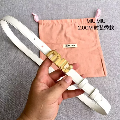 Cheap MIU MIU AAA Quality Belts In 2.0cm For Women #1328576, $$52.00 USD On MIU MIU AAA Quality Belts