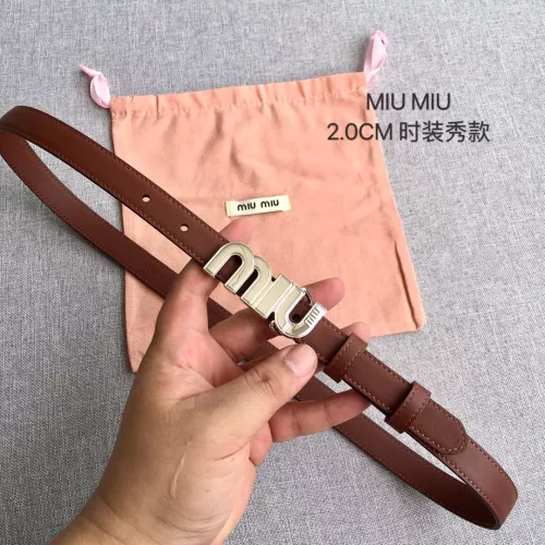 Cheap MIU MIU AAA Quality Belts In 2.0cm For Women #1328580, $$52.00 USD On MIU MIU AAA Quality Belts
