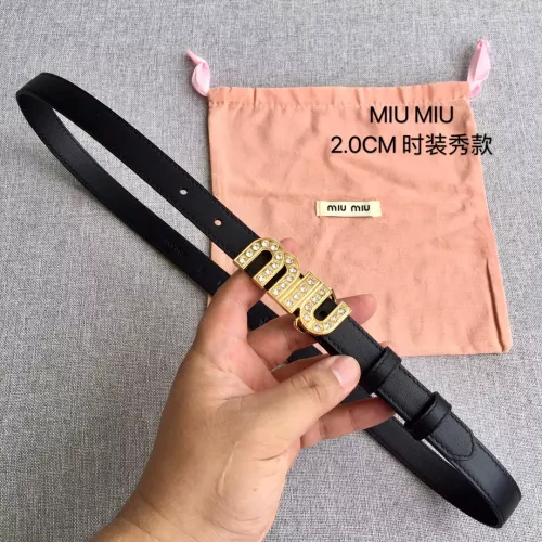 Cheap MIU MIU AAA Quality Belts In 2.0cm For Women #1328582, $$52.00 USD On MIU MIU AAA Quality Belts