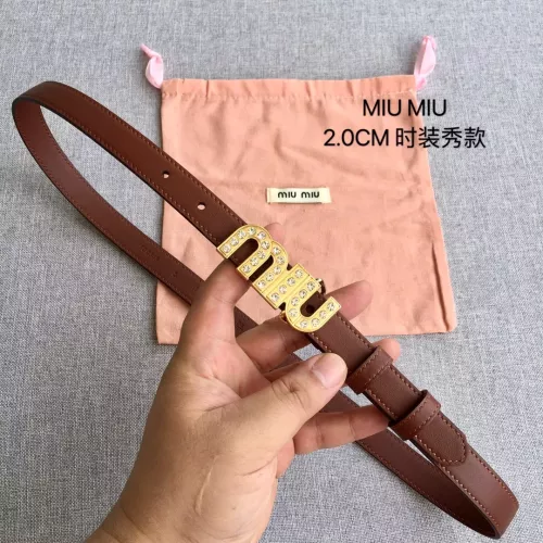 Cheap MIU MIU AAA Quality Belts In 2.0cm For Women #1328588, $$52.00 USD On MIU MIU AAA Quality Belts