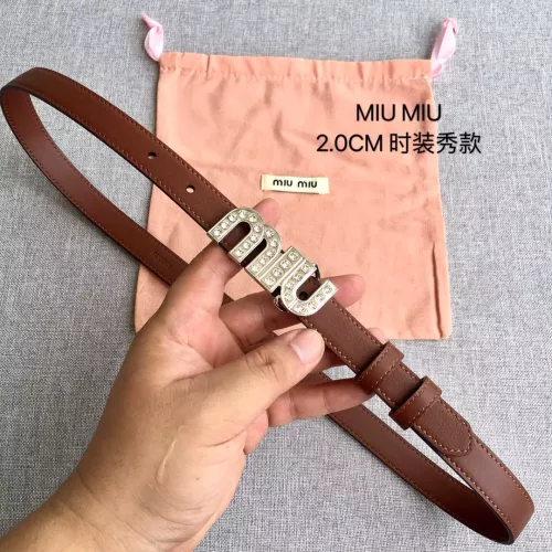 Cheap MIU MIU AAA Quality Belts In 2.0cm For Women #1328589, $$52.00 USD On MIU MIU AAA Quality Belts