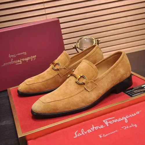 Cheap Salvatore Ferragamo Leather Shoes For Men #1329543, $$98.00 USD On Salvatore Ferragamo Leather Shoes