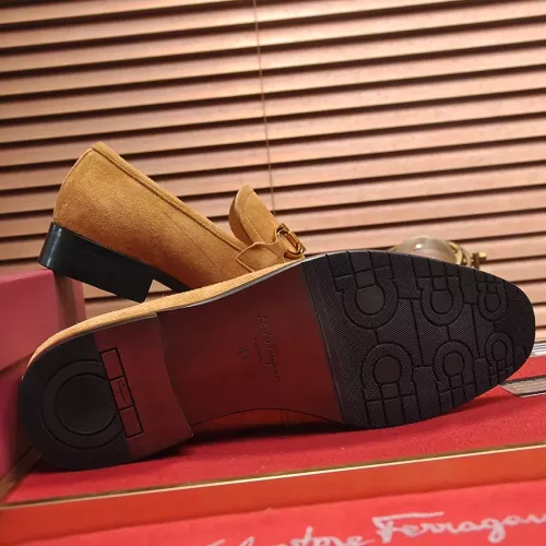 Replica Salvatore Ferragamo Leather Shoes For Men #1329543 $98.00 USD for Wholesale