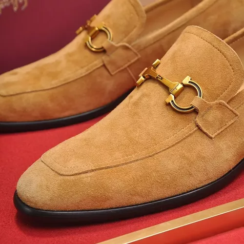Replica Salvatore Ferragamo Leather Shoes For Men #1329543 $98.00 USD for Wholesale
