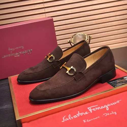 Cheap Salvatore Ferragamo Leather Shoes For Men #1329544, $$98.00 USD On Salvatore Ferragamo Leather Shoes