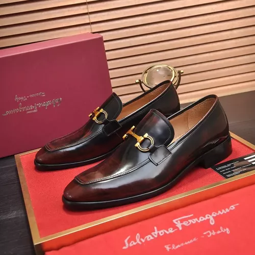 Cheap Salvatore Ferragamo Leather Shoes For Men #1329546, $$98.00 USD On Salvatore Ferragamo Leather Shoes
