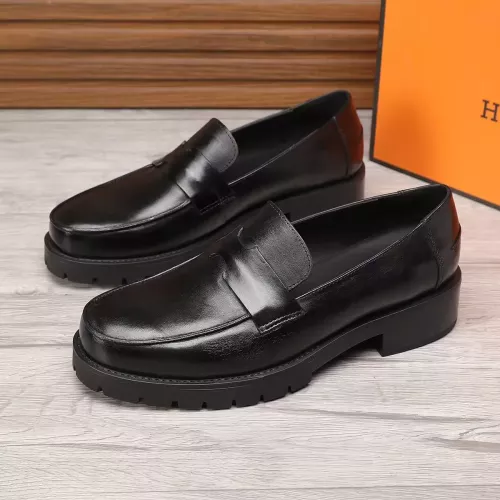 Replica Hermes Leather Shoes For Men #1329631 $96.00 USD for Wholesale